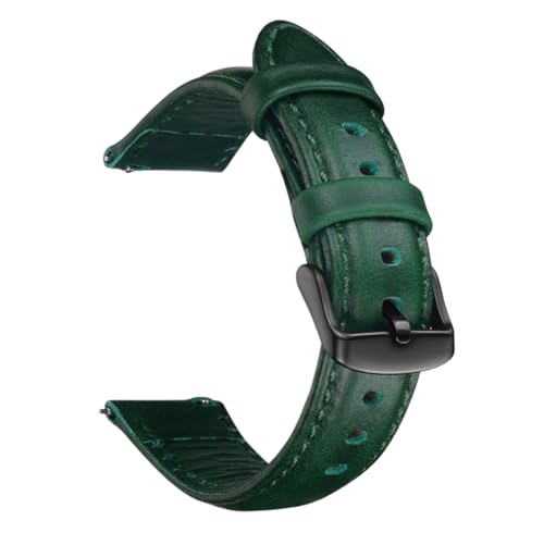 Bihahyj Uhrenarmband Echtleder Uhrenarmband 18mm, 20mm, 22mm, 24mm Schnellverschluss, Farbe 5 Schwarz, 18 mm von Bihahyj