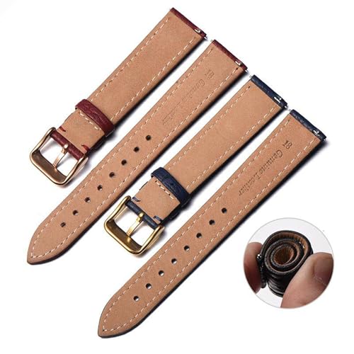 Bihahyj Uhrenarmband Leder für Herren 12mm-24mm, Farbe 2, 24mm von Bihahyj