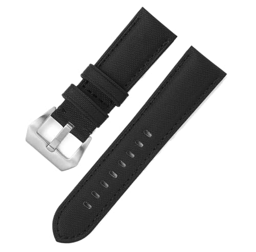 Bihahyj Uhrenarmband Nylon Casual Uhrenarmband 20mm bis 26mm, Farbe 2 Schwarz, 20 mm Bihahyj Uhrenarmband Nylon Casual Uhrenarmband 20mm bis 26mm, Farbe 2 Schwarz, 20 mm von Bihahyj