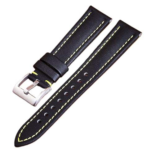 Bihahyj Uhrenarmband Vielseitige Nylon-Canvas-Armbänder 18mm-24mm, Farbe 11, 21 mm von Bihahyj