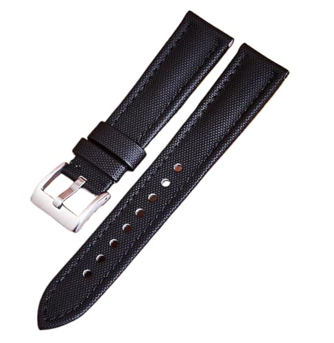 Bihahyj Uhrenarmband Vielseitige Nylon-Canvas-Armbänder 18mm-24mm, Farbe 13, 24 mm von Bihahyj