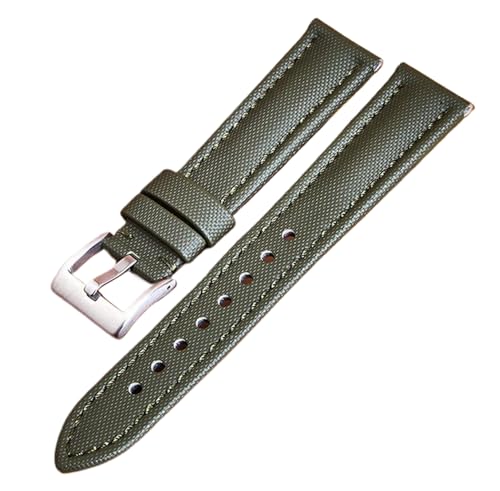 Bihahyj Uhrenarmband Vielseitige Nylon-Canvas-Armbänder 18mm-24mm, Farbe 3, 21 mm von Bihahyj
