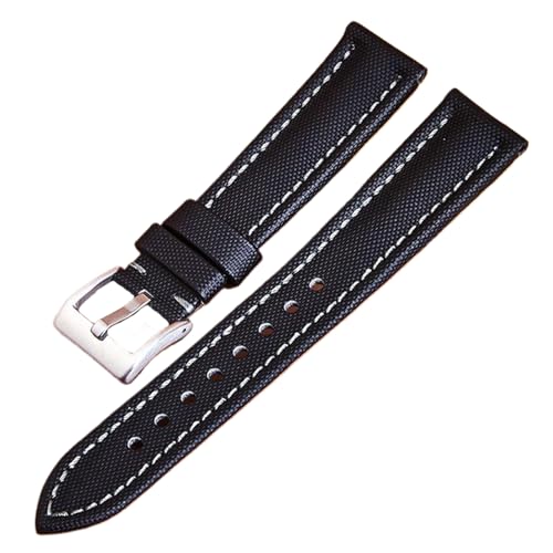 Bihahyj Uhrenarmband Vielseitige Nylon-Canvas-Armbänder 18mm-24mm, Farbe 9, 21 mm von Bihahyj