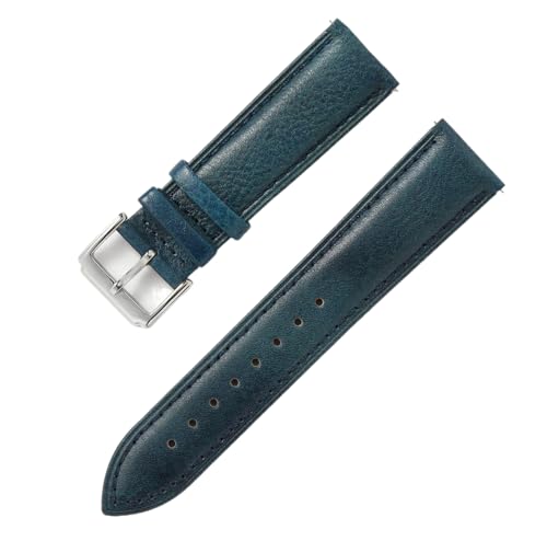 Bihahyj Uhrenarmband aus echtem Leder, 16–24mm, Blau, 20mm von Bihahyj