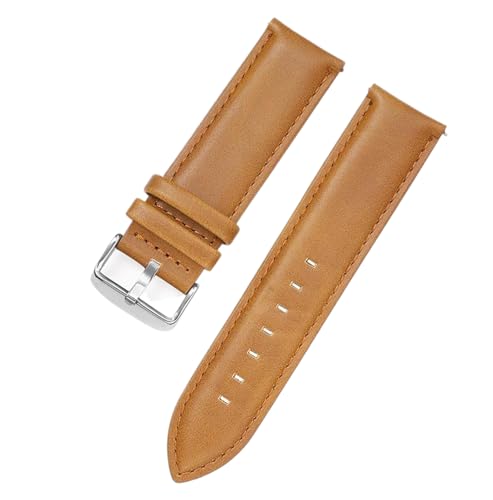 Bihahyj Uhrenarmband aus echtem Leder in den Größen 18mm, 20mm, 22mm, 24mm, 26mm, Farbe 3 Schwarz, 26 mm von Bihahyj