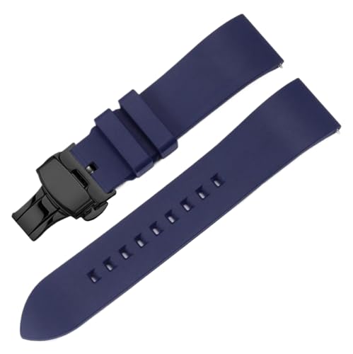 Bihahyj Uhrenarmband aus weichem Fluorkautschuk, 18–24mm, wasserdicht, Ersatzband aus Gummi, Farbe 16, 19 mm Bihahyj Uhrenarmband aus weichem Fluorkautschuk, 18–24mm, wasserdicht, Ersatzband aus Gummi, Farbe 16, 19 mm von Bihahyj