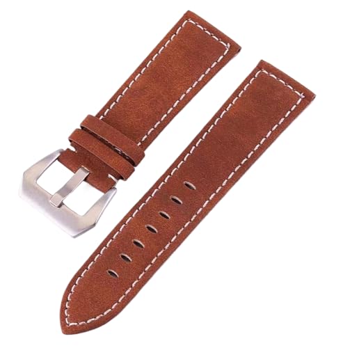 Bihahyj Uhrenarmband mit Schnellverschluss, Lederarmband, 18mm/20mm/22mm/24mm, Farbe 6 Schwarz, 24 mm von Bihahyj