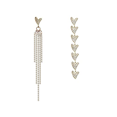 Biifoxee Bling Bling Herzförmige Ohrringe Strass Quaste Ohrringe für Frauen Biifoxee Bling Bling Herzförmige Ohrringe Strass Quaste Ohrringe für Frauen von Biifoxee
