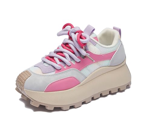 Biilyli Damen Bequeme Plateau Sneaker Niedliche Leicht Turnschuhe Campus Atmungsaktive Schuhe rutschfeste Rose Rot 39 Biilyli Damen Bequeme Plateau Sneaker Niedliche Leicht Turnschuhe Campus Atmungsaktive Schuhe rutschfeste Rose Rot 39 von Biilyli