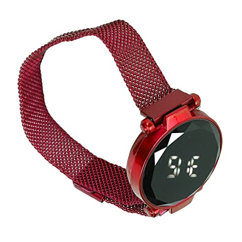 Biitfuu LED-Uhr der Frauen, Runde LED-Uhr des Modedesign-LED Digital für Frauen (Rot) von Biitfuu