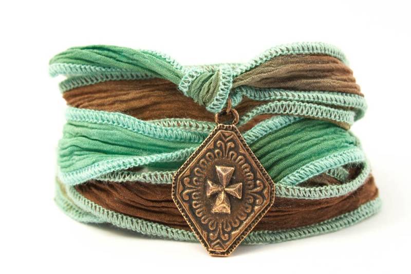 Kaiserliche Kreuz Armband, Seide Wickeln Schmuck, Religiösen Schmuck Geschenk Für Teenager, Inspirierende Erste Kommunion - Iccc von BijouBands