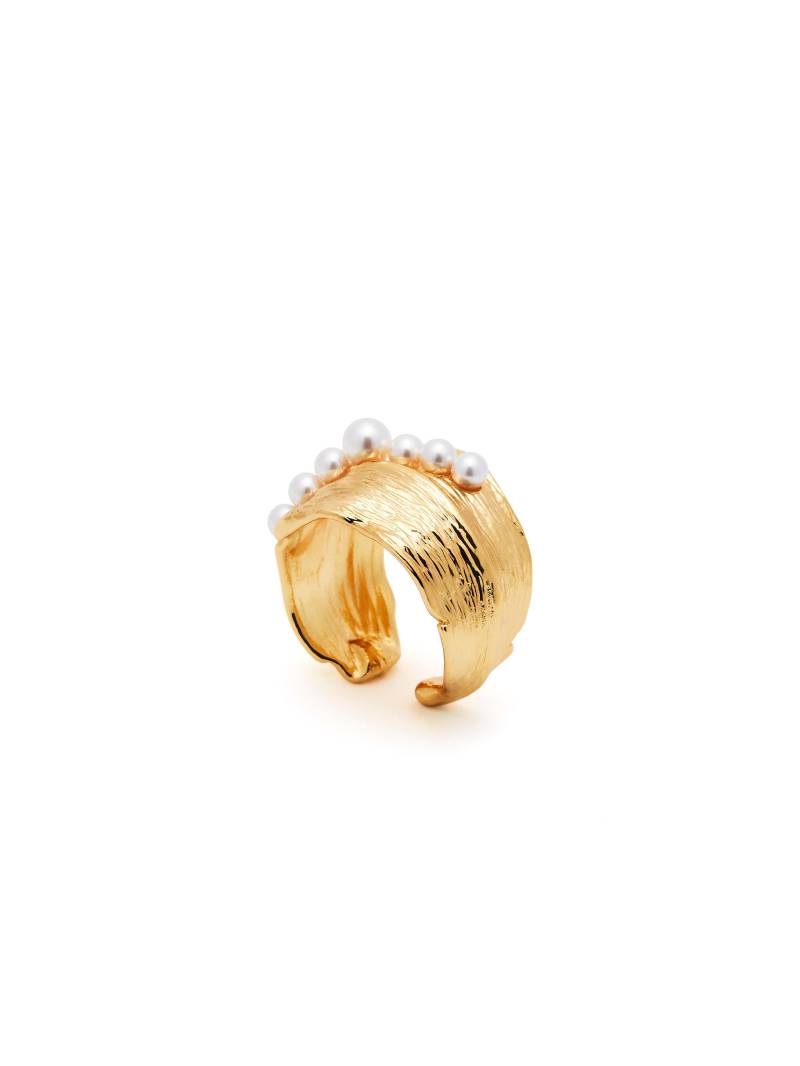 Pearl Embellished Ring Gold von BijouBlissJewellery