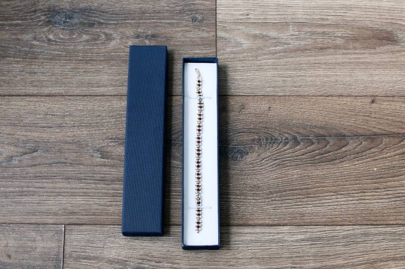 Königsblaue Armband Schmuckbox, 23cm Lange Schmuckbox Für Armband, Umweltfreundliche Karton Box Geschenkbox, Papier Hochzeit Schmuckkästchen von BijouMadeForYou