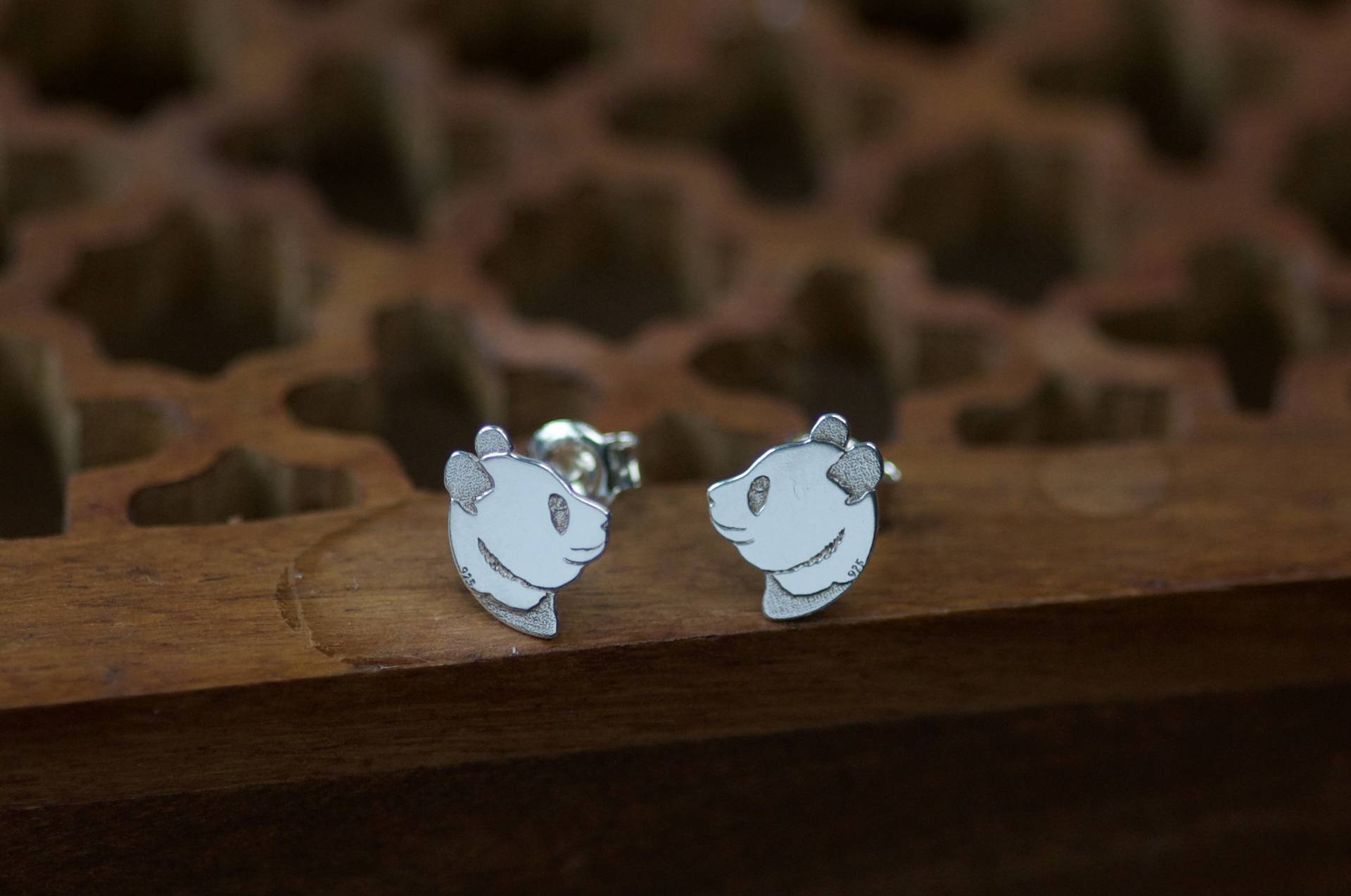 Panda Ohrringe Sterling Silber Ag925 Pandakopf Ohrstecker Tier Für Mädchen Ber Niedliche Schmuck von BijouMadeForYou