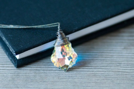 Swarovski Kristall Halskette, Brautschmuck, Barock Weihnachtsschmuck Geschenkidee, Geburtstagsgeschenk Für Sie, Irisierender von BijouMadeForYou