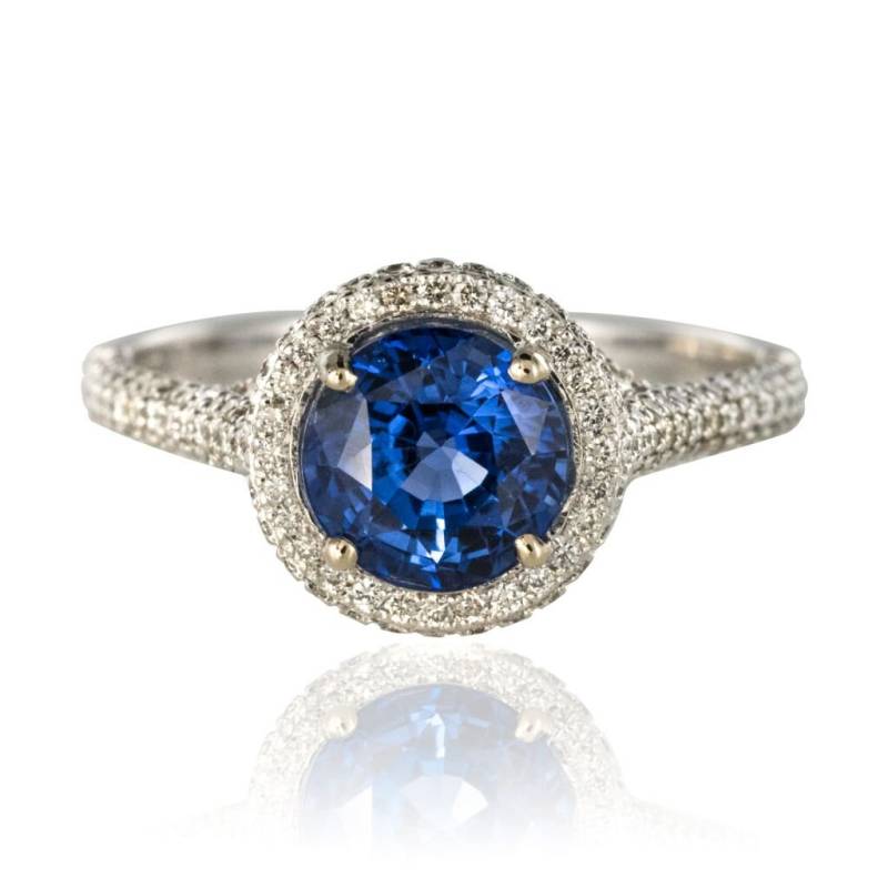 Ceylon-Saphir - Und Diamantring von BijouxBaume