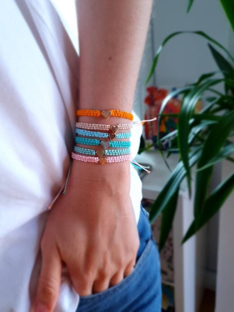 Perlen Makramee Armband Mit Verstellbarer Größe, Stapelbares Armband, Weihnachtsgeschenk Für Sie, Weihnachtsschmuck von BijouxBerlin