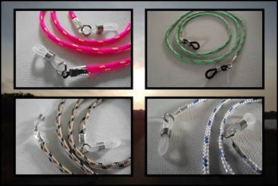 Brillenkordel, Rosa, Grün, Blau Oder Braunes Polyesterseil, Seewasserbeständige Kordel von BijouxBoutonsTrieux
