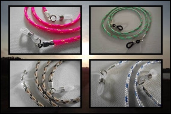 Brillenkordel, Rosa, Grün, Blau Oder Braunes Polyesterseil, Seewasserbeständige Kordel von BijouxBoutonsTrieux