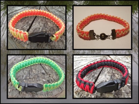 Gemischtes Makramee-Survival-Fall-Armband Mit Clip-Verschluss, Gelb, Orange, Grün, Rot, Schwarz Gemischtes Makramee-Survival-Fall-Armband Mit Clip-Verschluss, Gelb, Orange, Grün, Rot, Schwarz von BijouxBoutonsTrieux