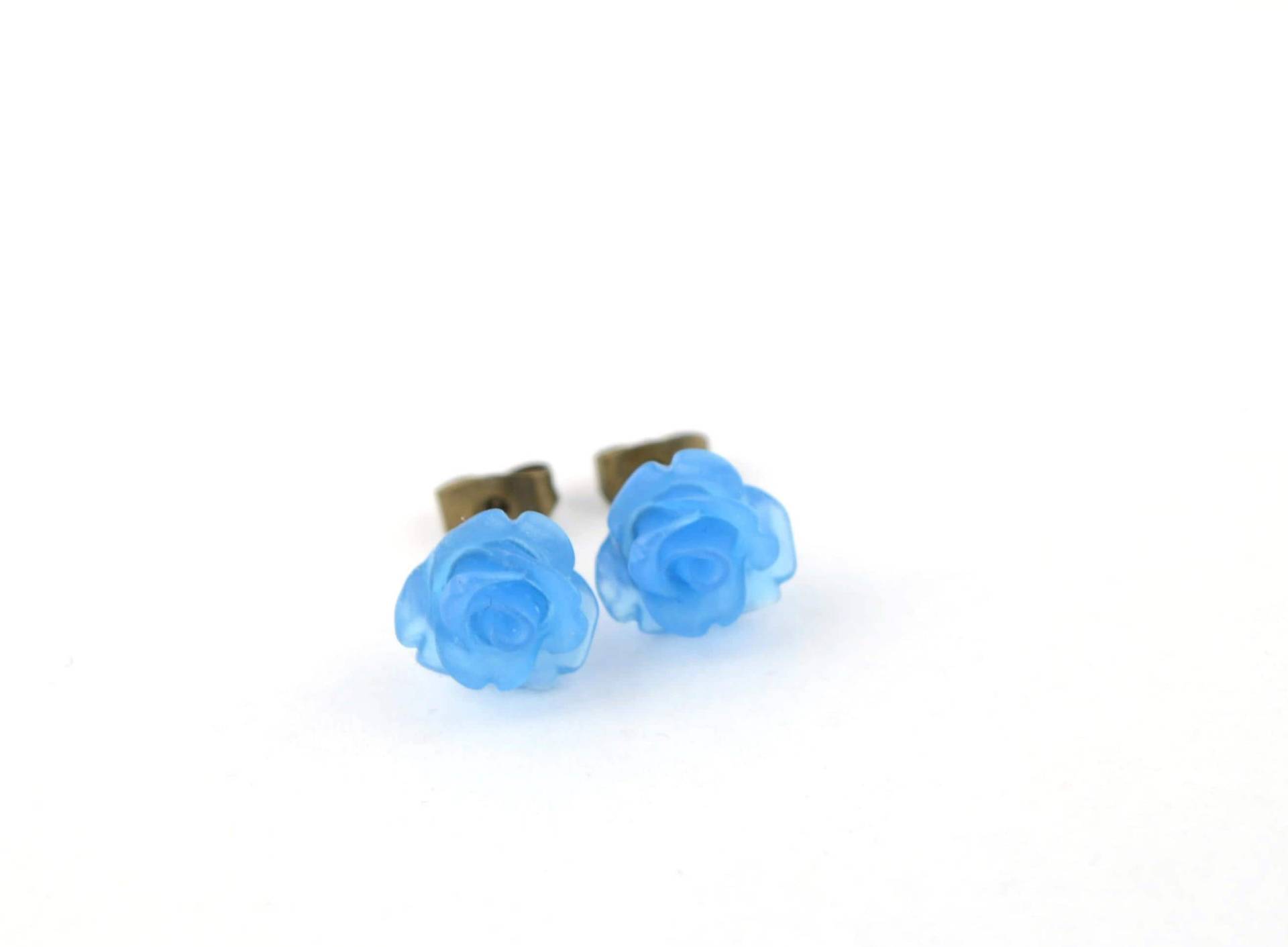 Ohrstecker Rose Rot Blau Lila Türkis Bronze 10 Mm Ohrstecker Rose Rot Blau Lila Türkis Bronze 10 Mm von BijouxDePartout