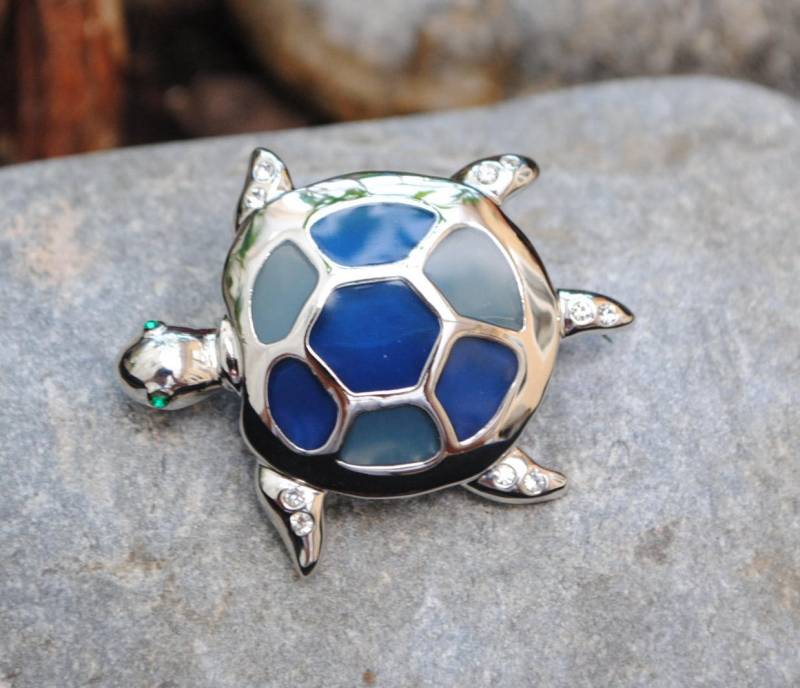 Schildkrötenbrosche - Epoxidharz Epoxidharzbrosche Vintage-Brosche Bunte Buntglasbrosche Ausgefallene Brosche Damenbrosche von BijouxDeclic