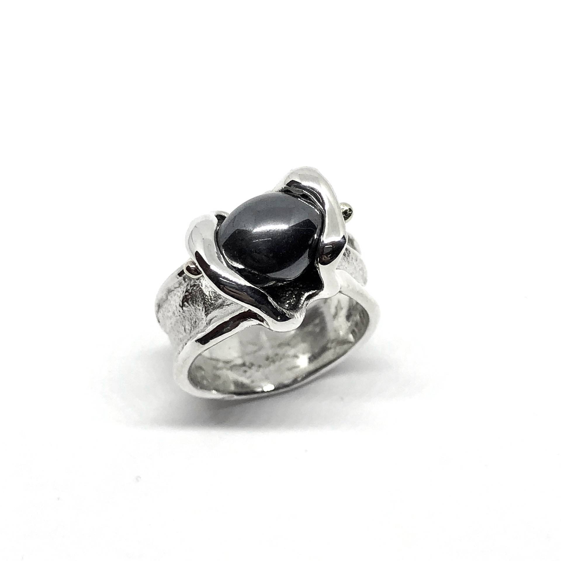 Ring Silber 925 Mit Pearl White Oder Hämatit/B15 Ring Silber 925 Mit Pearl White Oder Hämatit/B15 von BijouxJacquesBastien