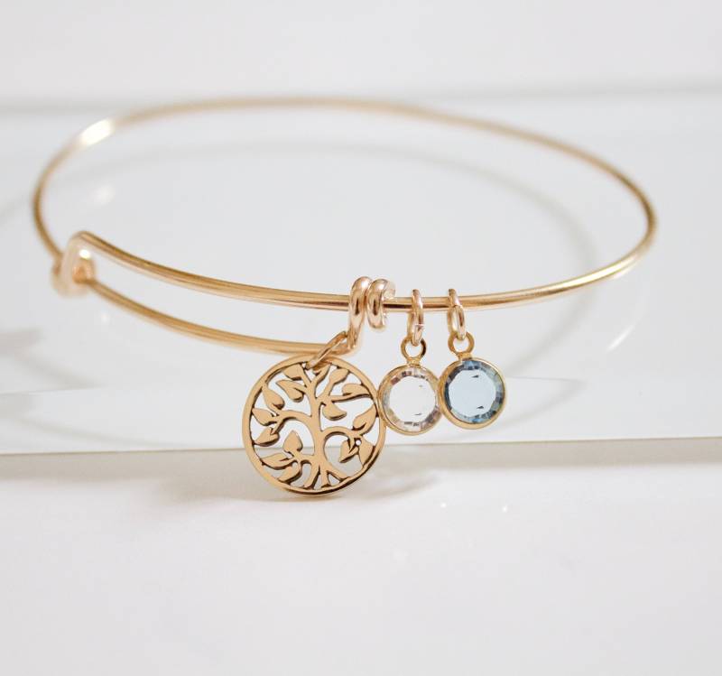 Baum Des Lebens Armreif 14K Gold Filled Geburtsstein Armband Baum Des Lebens Armreif 14K Gold Filled Geburtsstein Armband von BijouxMEE