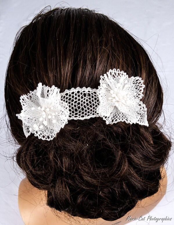 Schmuck-Hochzeit Stirnband "Isabelle" Für Hochzeit, Feier Oder Ihre Frisur Zu Verschönern von BijouxPauletteDerive