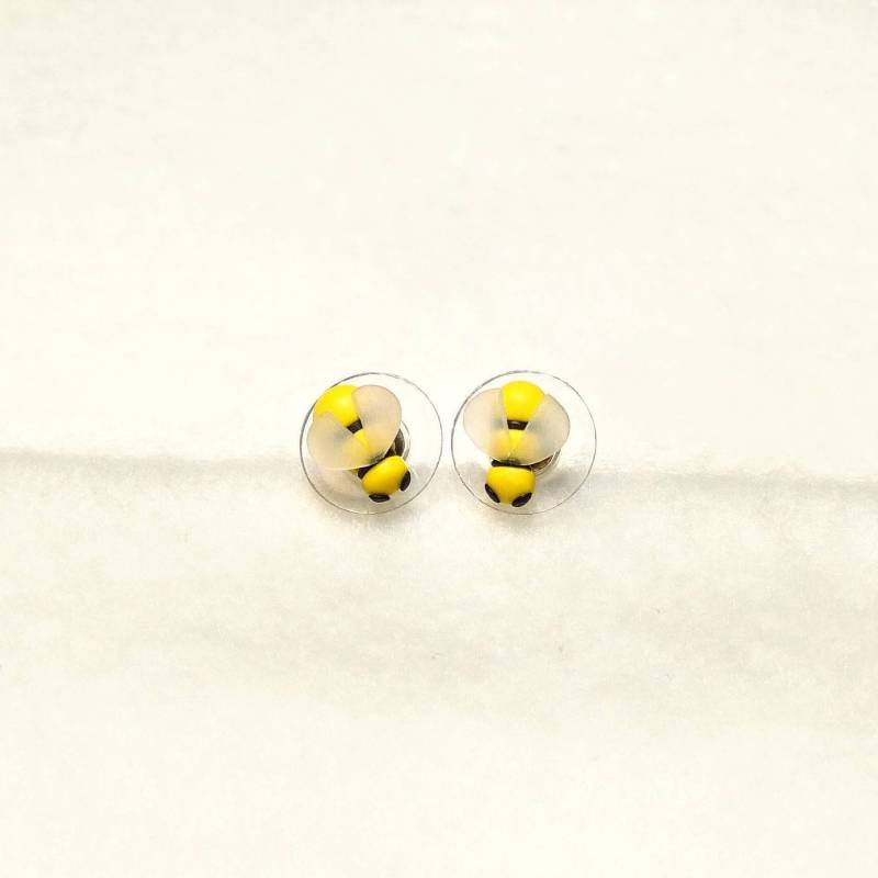 Handgemachte Biene Ohrstecker Aus Polymer Clay Kinder Schmuck von BijouxRI