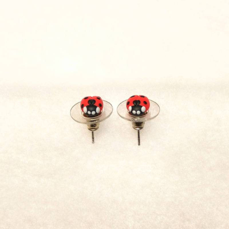 Handgemachte Marienkäfer Ohrstecker Polymer Clay Insekt Schmuck von BijouxRI