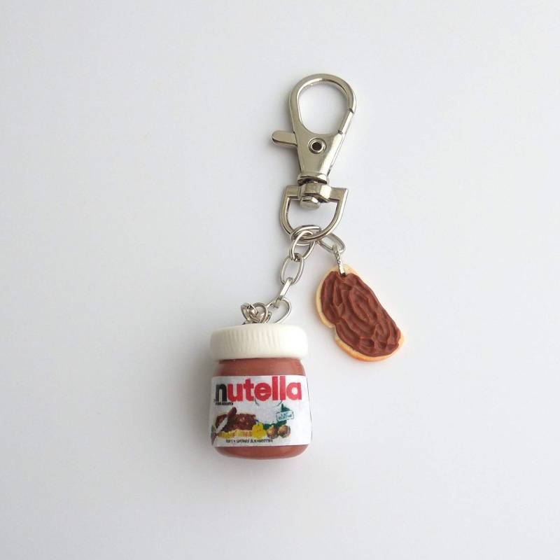 Nutella Glas & Schokolade Sandwich Schlüsselanhänger Handgemachte Polymer Clay Essen Anhänger von BijouxRI