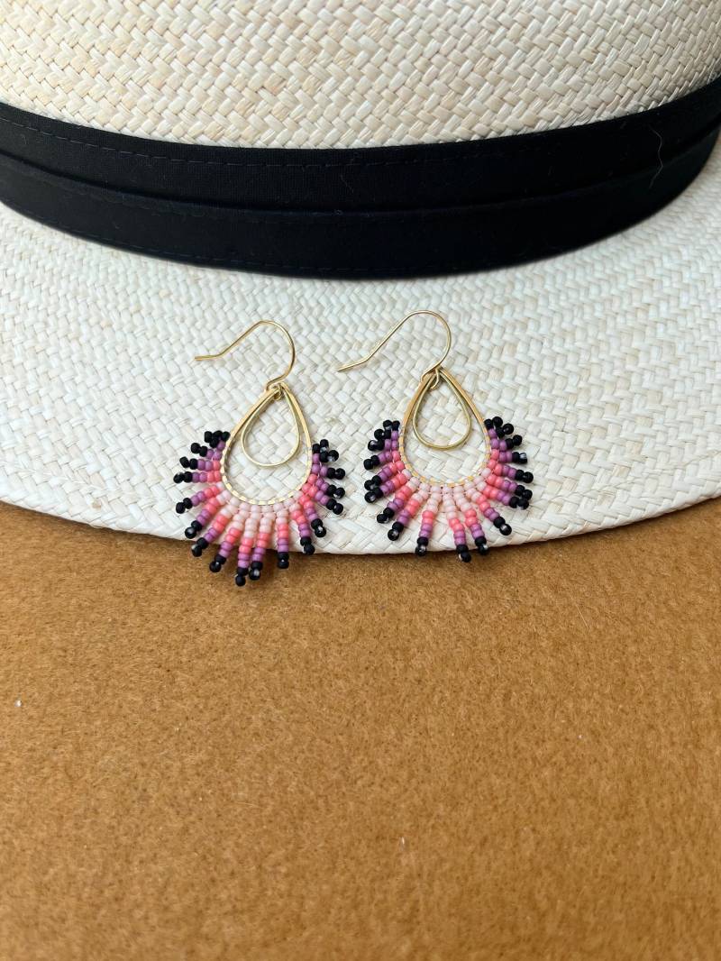 Jasmins.handmade Beaded Earrings. Dangle Caribbean Colors, Boho Style, Miyuki Seed Beads von BijouxSamedi