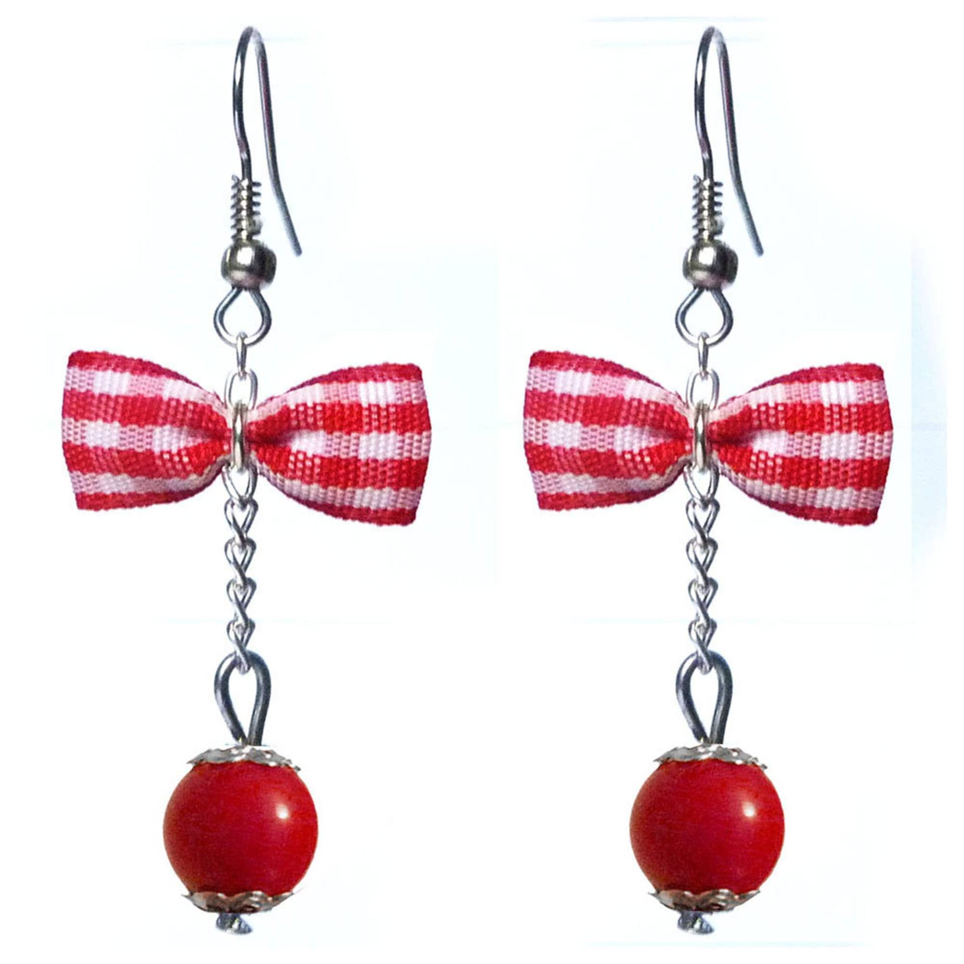 Bb Retro-Glamour-stil Fliege Gingham Check Ohrringe Bb Retro-Glamour-stil Fliege Gingham Check Ohrringe von BijouxSoyokayFrance
