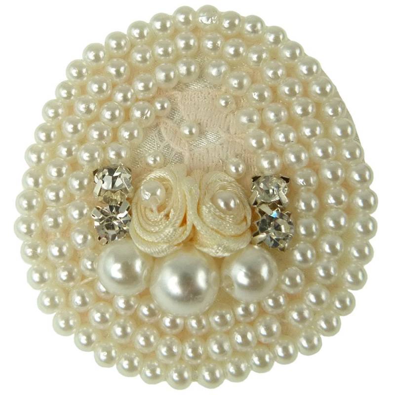 Boho Ovale Brosche - Hochzeit Brautzeremonie Elfenbeinfarbene Perlen von BijouxSoyokayFrance