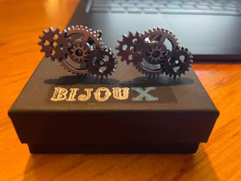 steampunk Kollektion - Anzug Zubehör Manschettenknöpfe Zahnräder Und Totenköpfe von BijouxStLou