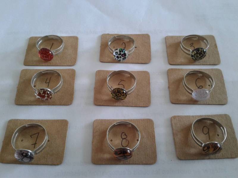 Messing Verstellbare Ringe Mit 10mm Cabochon von Bijouxcin