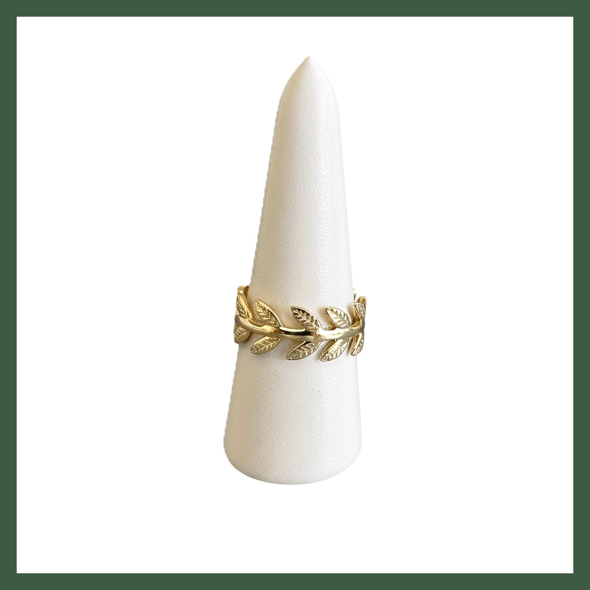 18 Karat Vergoldeter Lorbeerblatt-Weizenohrring von Bijouxdeparis