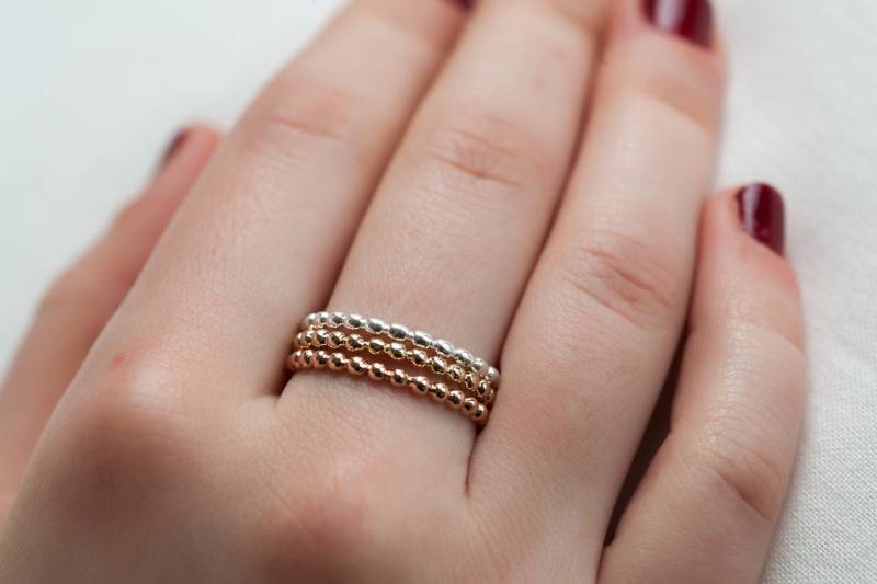 3 Perlenringe Aus Silber Und Vergoldet 3 Perlenringe Aus Silber Und Vergoldet von Bijouxeliseetmoi