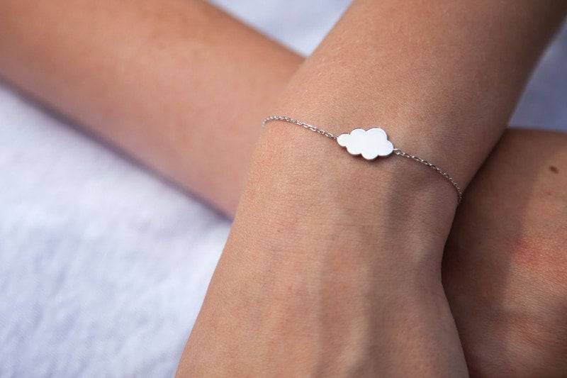 Armband Mit Wolke Aus Silber Oder 16Karat Vergoldet von Bijouxeliseetmoi