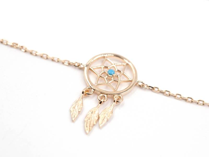 Traumfänger Armband 3 Federn Aus Silber Oder Vergoldet von Bijouxeliseetmoi