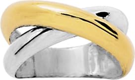 Bijouxenvogue 18-karätiger Weiß- und Gelbgoldring Größe 57 von Bijouxenvogue