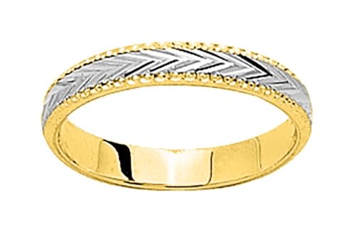 Bijouxenvogue 18k Gelb- und Weißgoldring Größe 54 von Bijouxenvogue