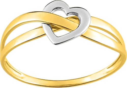 Bijouxenvogue 18k rhodiniertes Goldring Herz Größe 48 von Bijouxenvogue
