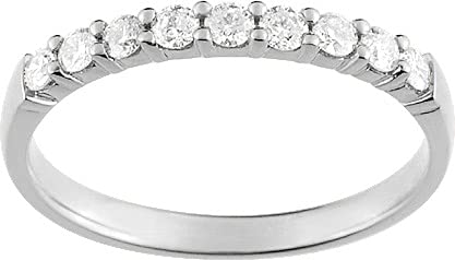 Bijouxenvogue Ehering aus 18 Karat Weißgold mit Diamant 0,3 ct GH P1 Größe 51 von Bijouxenvogue