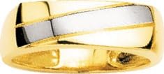 Bijouxenvogue Herrenring aus 18k Gelb- und Weißgold Größe 64 von Bijouxenvogue