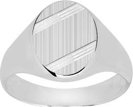 Bijouxenvogue Herrenring aus rhodiniertem Silber Größe 57 von Bijouxenvogue