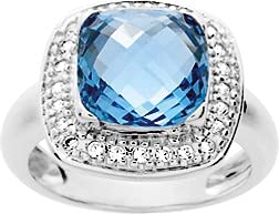 Bijouxenvogue Rhodinierten Silberring mit Zirkonium und blauen Zirkonien Größe 51 Bijouxenvogue Rhodinierten Silberring mit Zirkonium und blauen Zirkonien Größe 51 von Bijouxenvogue