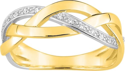 Bijouxenvogue Ring aus rhodiniertem Gold mit Zirkon. Größe 55 von Bijouxenvogue