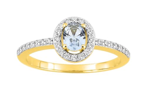 Bijouxenvogue Ring aus rhodiniertem Gold mit Zirkonium und blauen Zirkonien Größe 55 Bijouxenvogue Ring aus rhodiniertem Gold mit Zirkonium und blauen Zirkonien Größe 55 von Bijouxenvogue